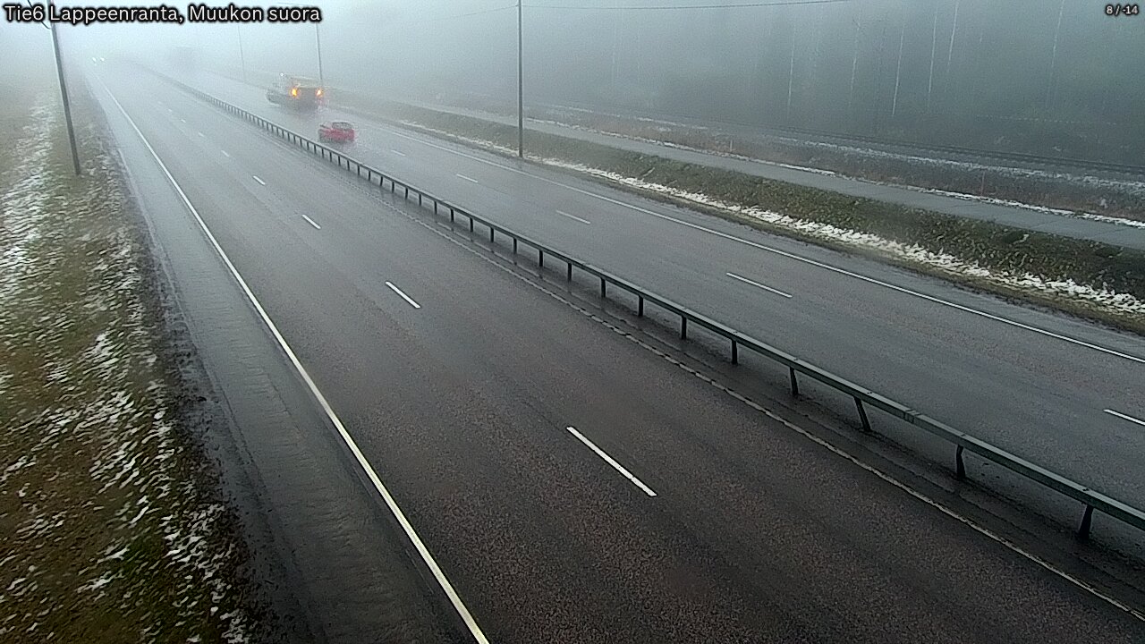 Weather Camera Image Road 6 Lappeenranta, Muukko straight, Lappeenranta, Etelä-Karjala
