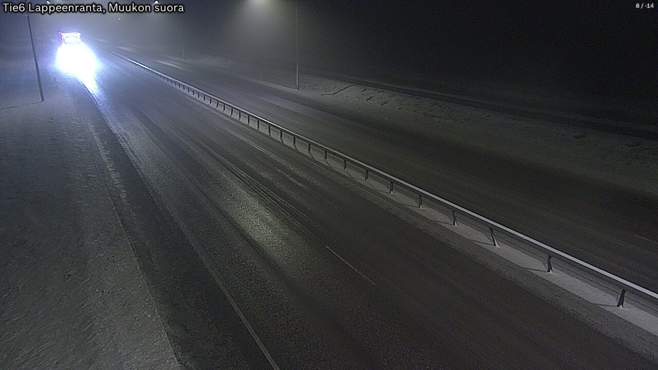 Weather Camera Image Road 6 Lappeenranta, Muukko straight, Lappeenranta, Etelä-Karjala