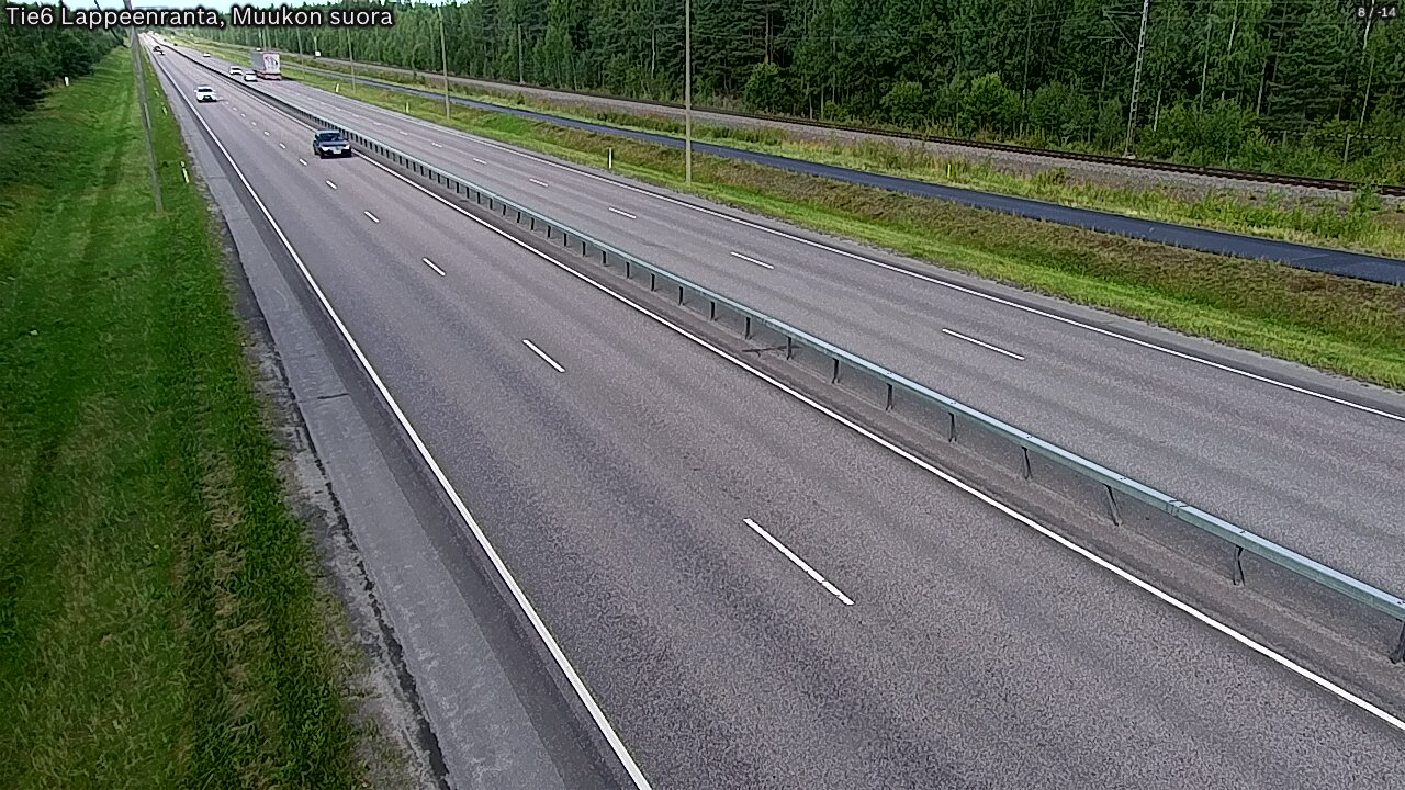 Weather Camera Image Road 6 Lappeenranta, Muukko straight, Lappeenranta, Etelä-Karjala