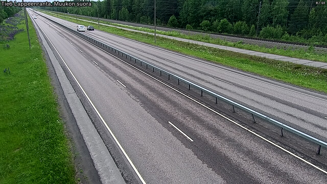 Weather Camera Image Tie 6 Villmanstrand, Muukko rakan, Lappeenranta, Etelä-Karjala