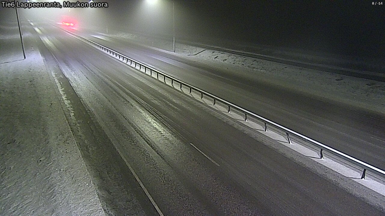 Weather Camera Image Road 6 Lappeenranta, Muukko straight, Lappeenranta, Etelä-Karjala
