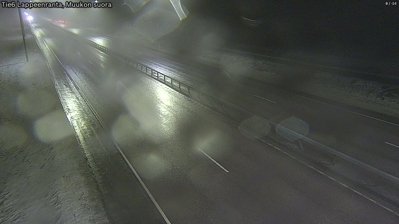 Weather Camera Image Road 6 Lappeenranta, Muukko straight, Lappeenranta, Etelä-Karjala