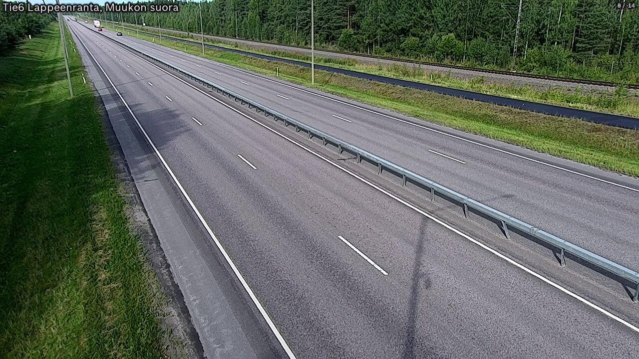 Weather Camera Image Road 6 Lappeenranta, Muukko straight, Lappeenranta, Etelä-Karjala