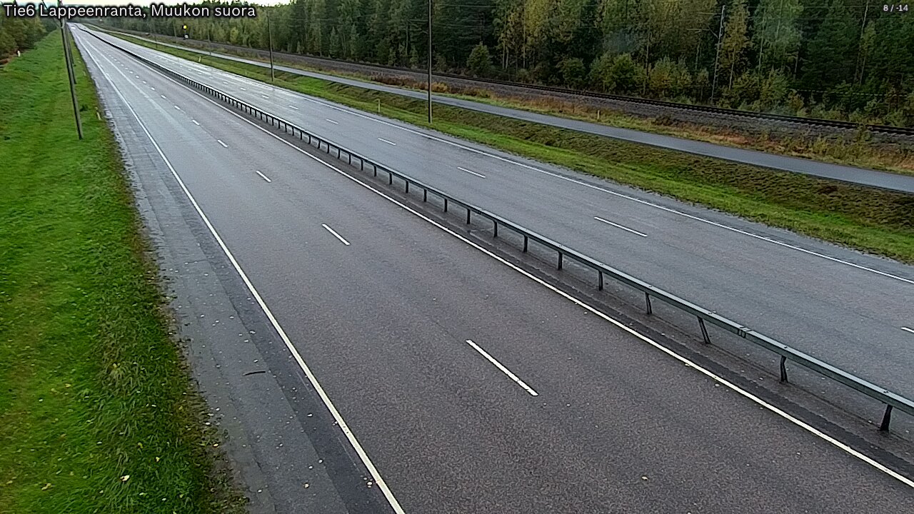 Weather Camera Image Road 6 Lappeenranta, Muukko straight, Lappeenranta, Etelä-Karjala