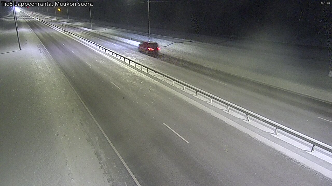 Weather Camera Image Road 6 Lappeenranta, Muukko straight, Lappeenranta, Etelä-Karjala