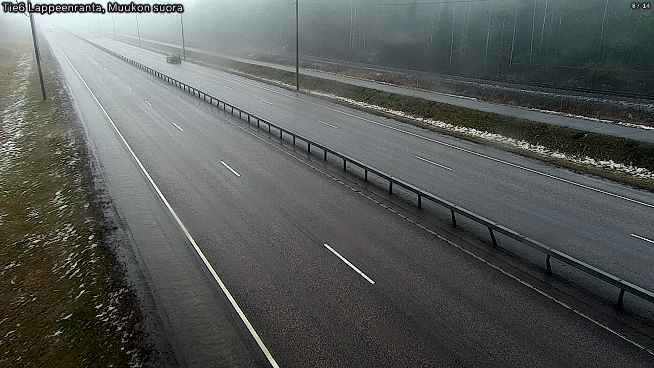 Weather Camera Image Road 6 Lappeenranta, Muukko straight, Lappeenranta, Etelä-Karjala