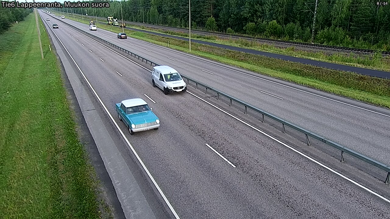 Weather Camera Image Road 6 Lappeenranta, Muukko straight, Lappeenranta, Etelä-Karjala