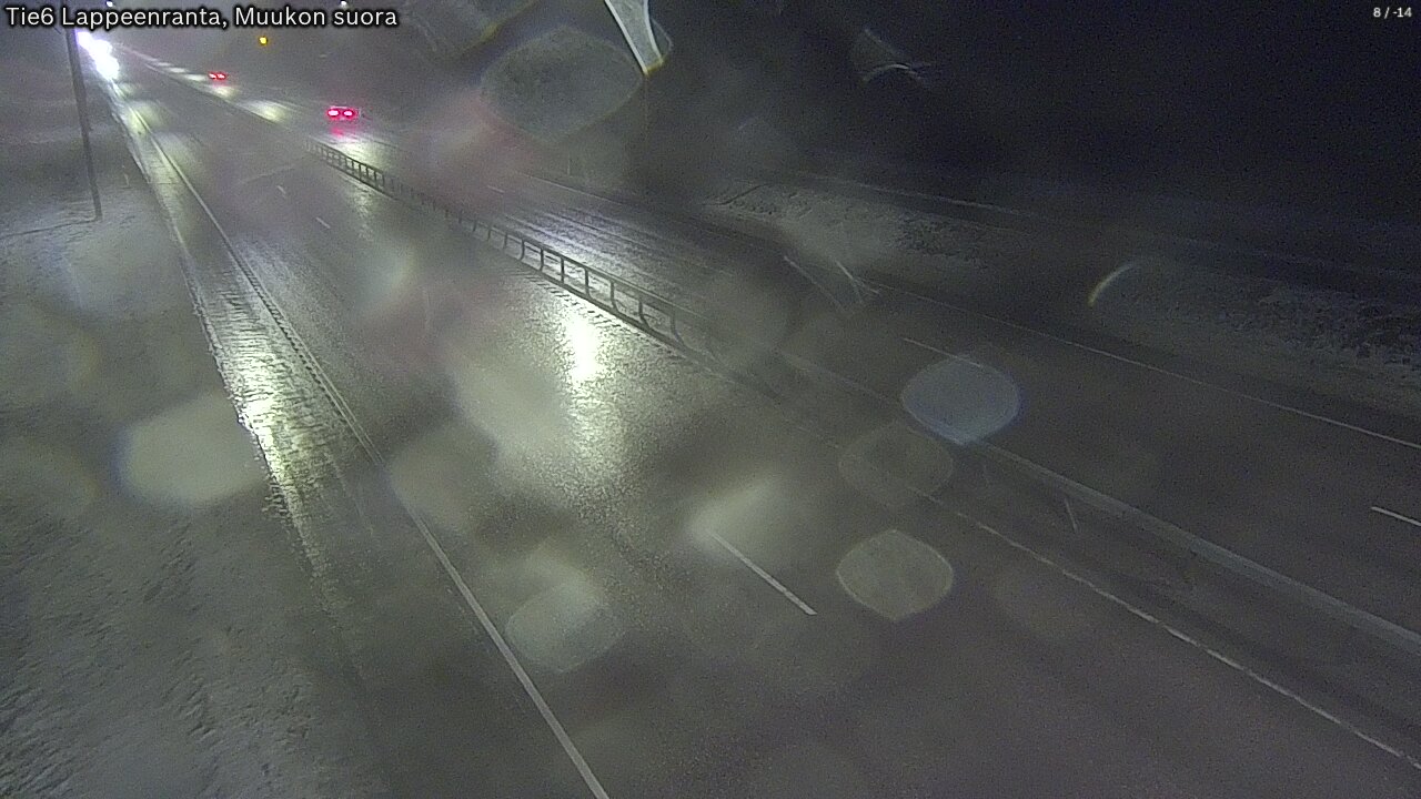 Weather Camera Image Road 6 Lappeenranta, Muukko straight, Lappeenranta, Etelä-Karjala