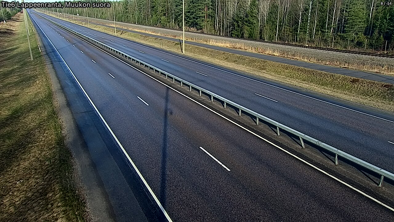 Weather Camera Image Tie 6 Villmanstrand, Muukko rakan, Lappeenranta, Etelä-Karjala