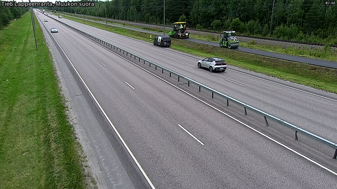 Weather Camera Image Road 6 Lappeenranta, Muukko straight, Lappeenranta, Etelä-Karjala