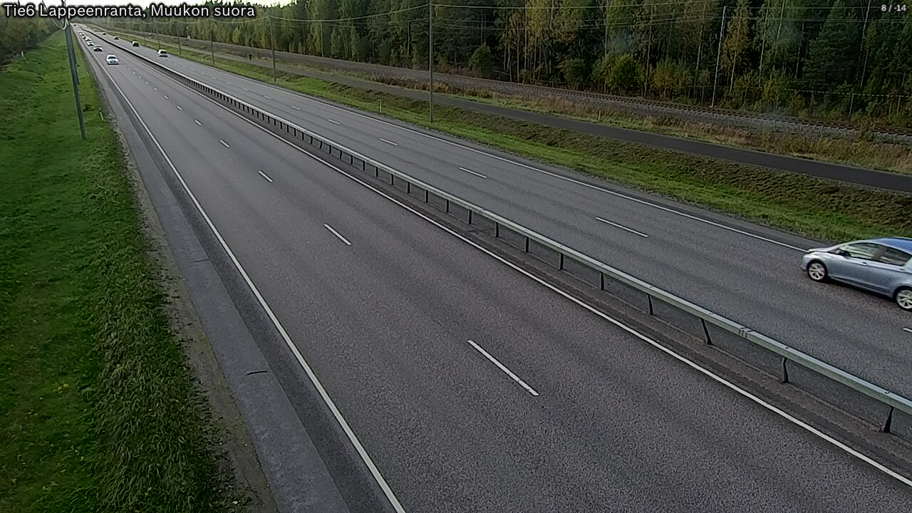 Weather Camera Image Road 6 Lappeenranta, Muukko straight, Lappeenranta, Etelä-Karjala