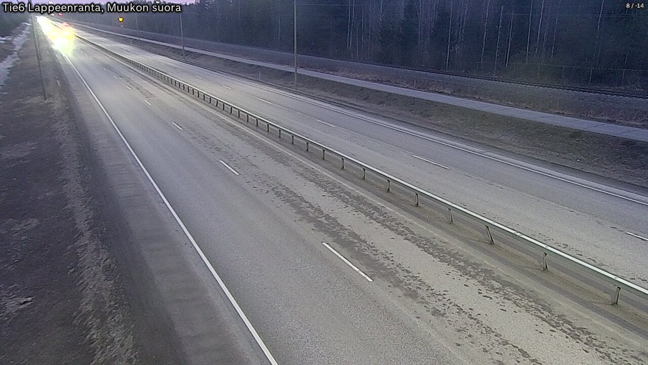 Weather Camera Image Road 6 Lappeenranta, Muukko straight, Lappeenranta, Etelä-Karjala