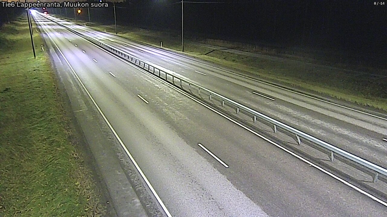 Weather Camera Image Road 6 Lappeenranta, Muukko straight, Lappeenranta, Etelä-Karjala