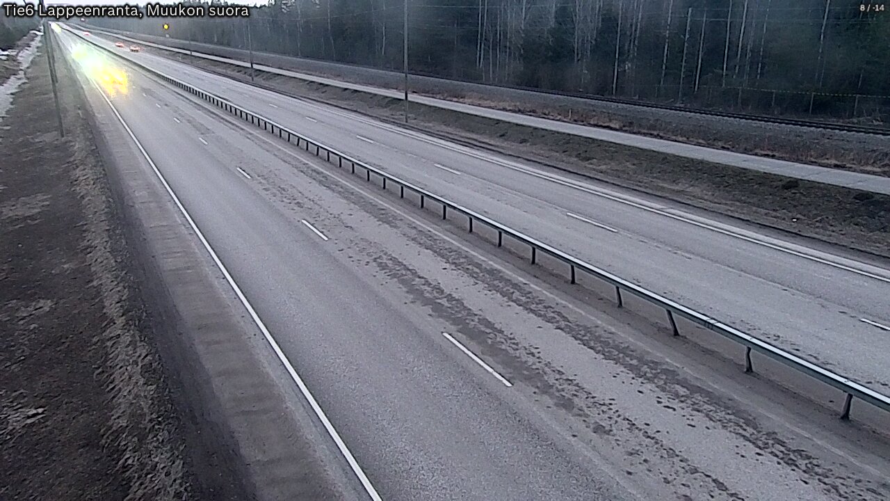 Weather Camera Image Road 6 Lappeenranta, Muukko straight, Lappeenranta, Etelä-Karjala