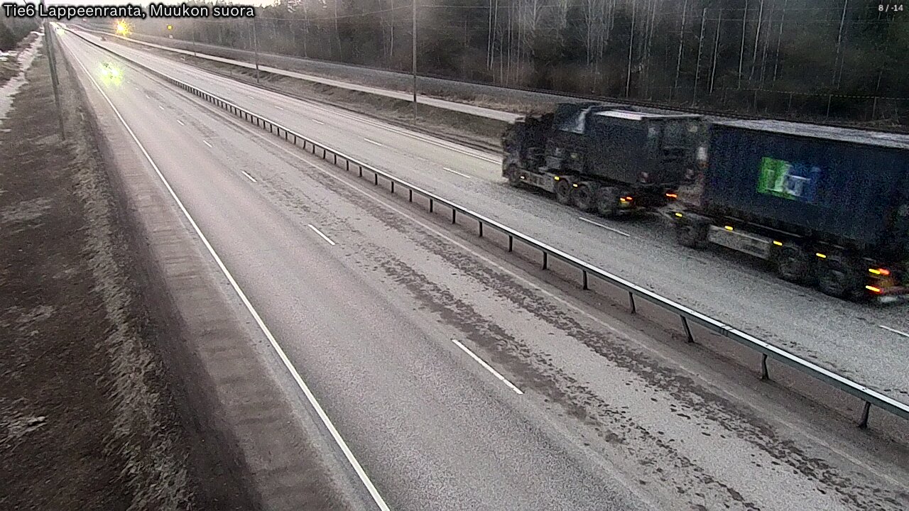 Weather Camera Image Road 6 Lappeenranta, Muukko straight, Lappeenranta, Etelä-Karjala