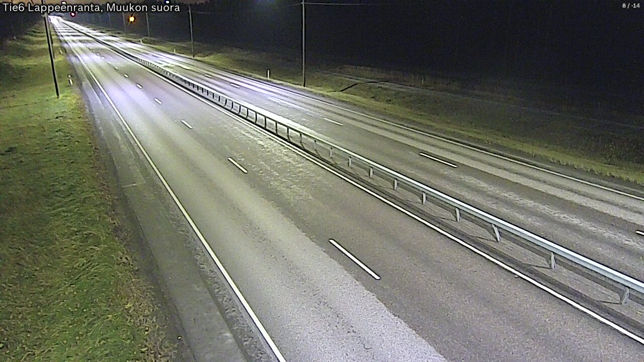 Weather Camera Image Road 6 Lappeenranta, Muukko straight, Lappeenranta, Etelä-Karjala