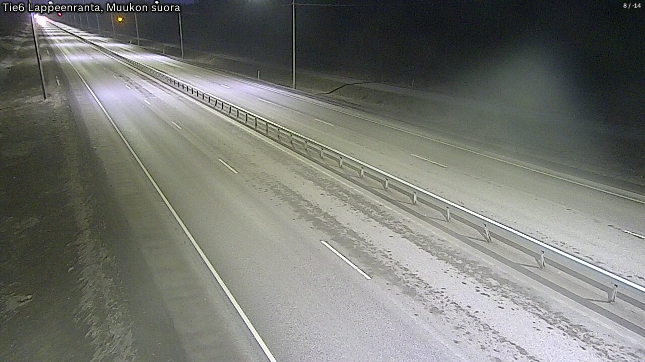 Weather Camera Image Road 6 Lappeenranta, Muukko straight, Lappeenranta, Etelä-Karjala