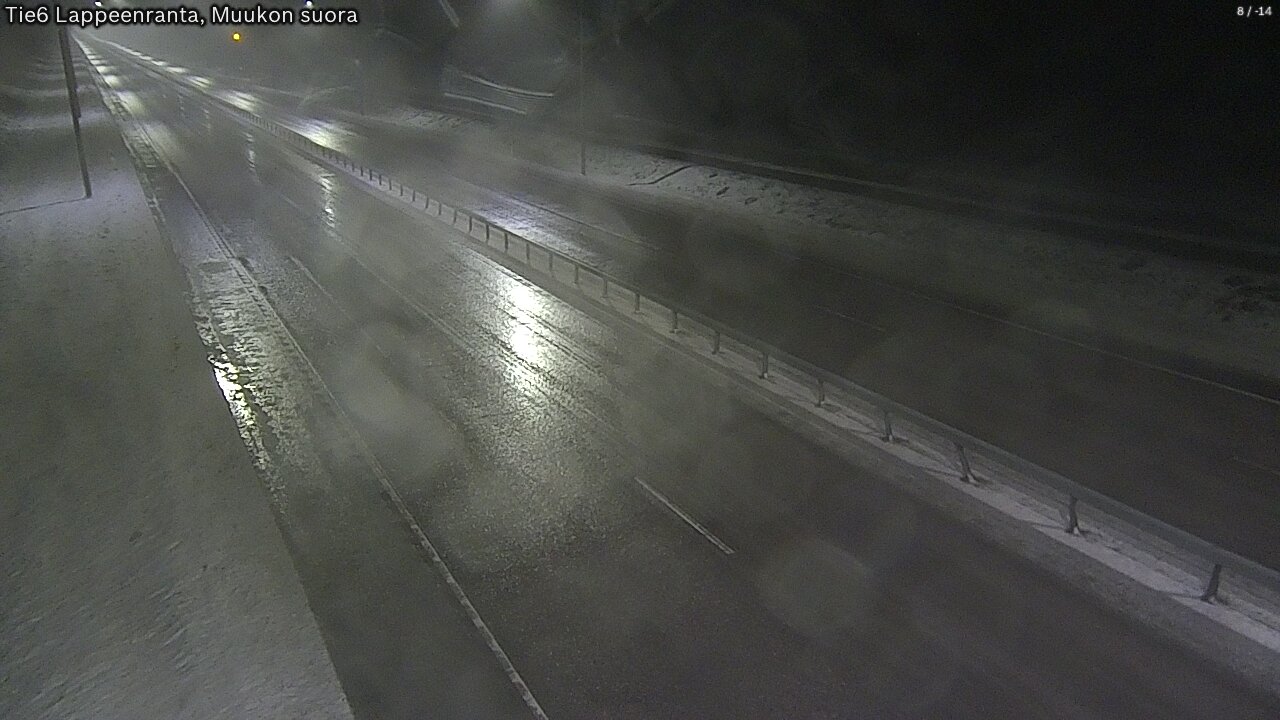 Weather Camera Image Road 6 Lappeenranta, Muukko straight, Lappeenranta, Etelä-Karjala