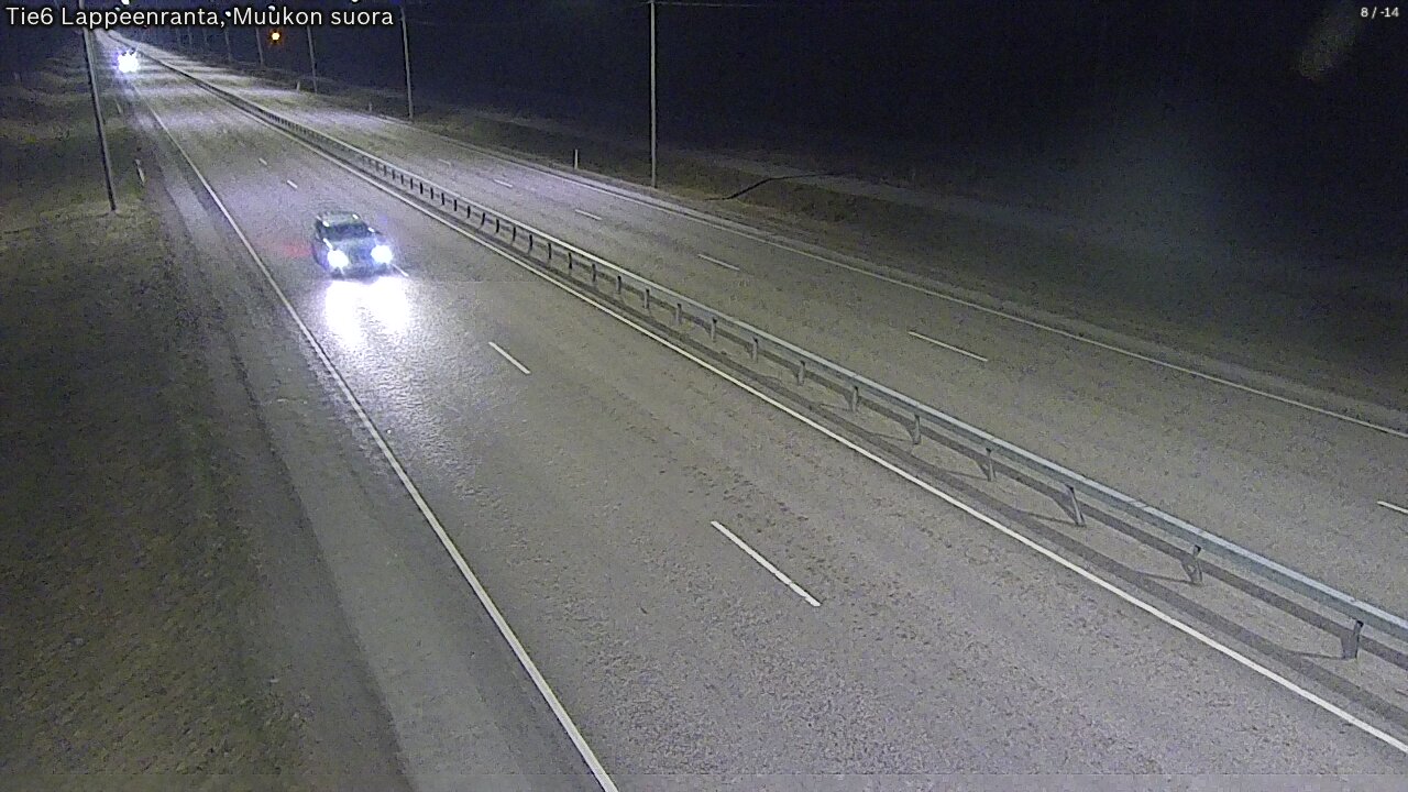 Weather Camera Image Road 6 Lappeenranta, Muukko straight, Lappeenranta, Etelä-Karjala