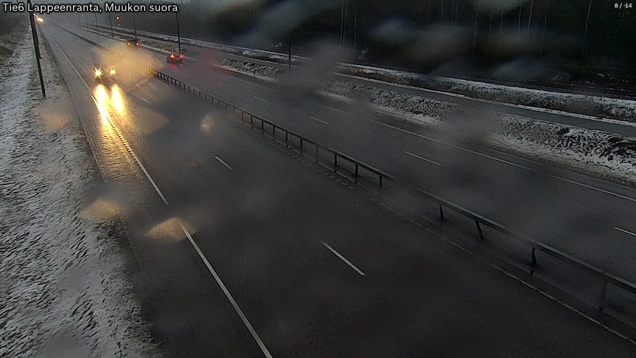 Weather Camera Image Road 6 Lappeenranta, Muukko straight, Lappeenranta, Etelä-Karjala