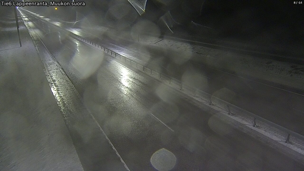 Weather Camera Image Road 6 Lappeenranta, Muukko straight, Lappeenranta, Etelä-Karjala