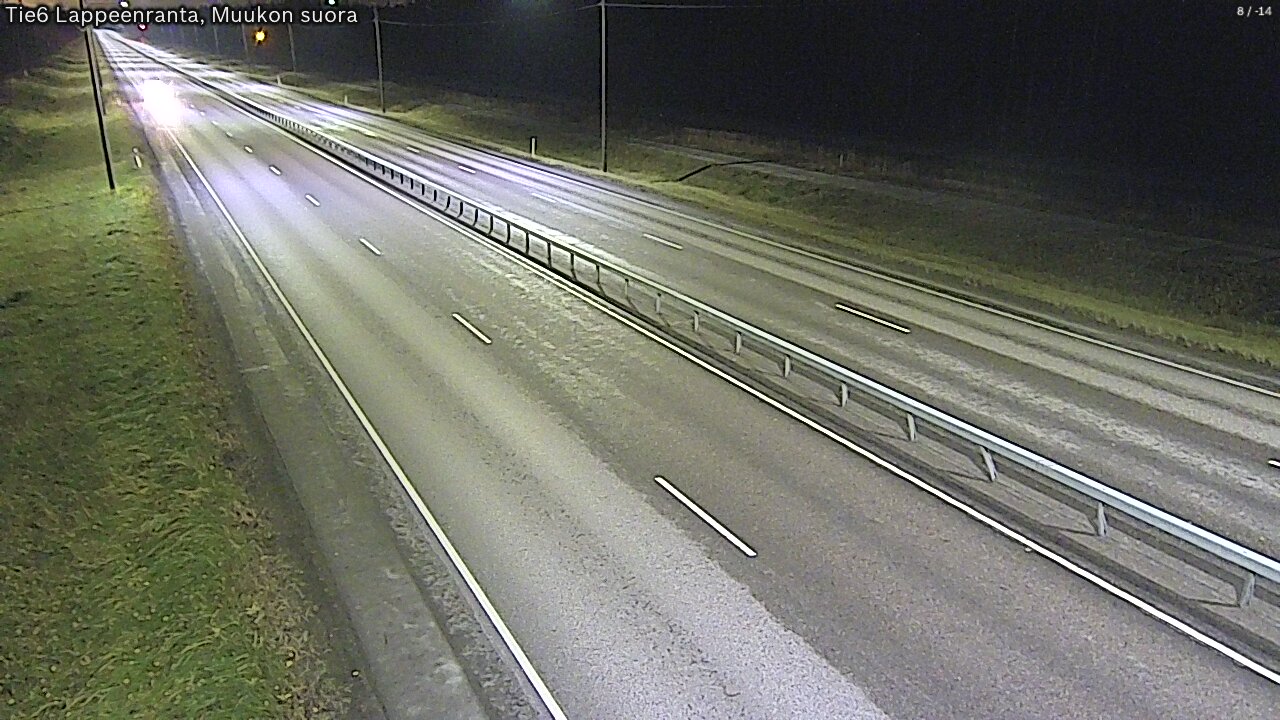 Weather Camera Image Road 6 Lappeenranta, Muukko straight, Lappeenranta, Etelä-Karjala