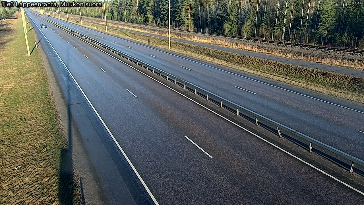 Weather Camera Image Tie 6 Villmanstrand, Muukko rakan, Lappeenranta, Etelä-Karjala