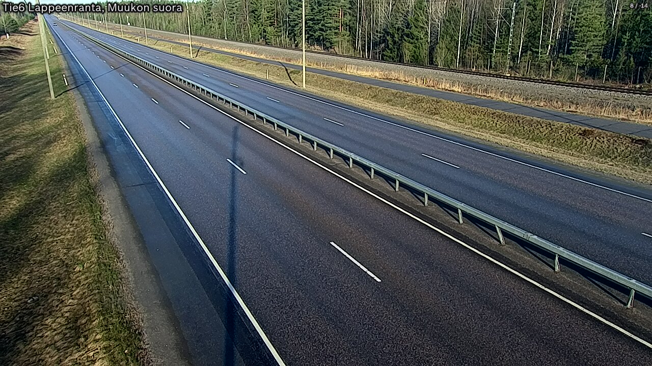 Weather Camera Image Tie 6 Villmanstrand, Muukko rakan, Lappeenranta, Etelä-Karjala