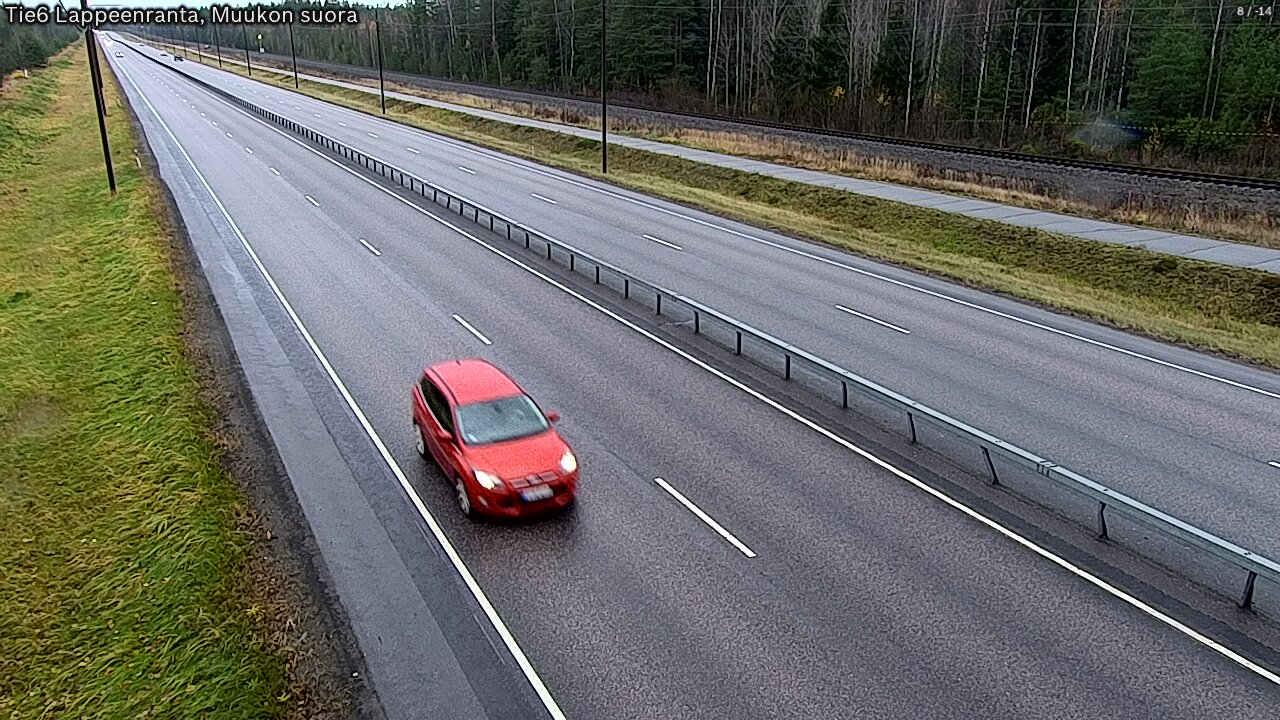 Weather Camera Image Road 6 Lappeenranta, Muukko straight, Lappeenranta, Etelä-Karjala