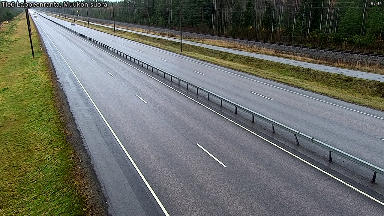 Weather Camera Image Road 6 Lappeenranta, Muukko straight, Lappeenranta, Etelä-Karjala