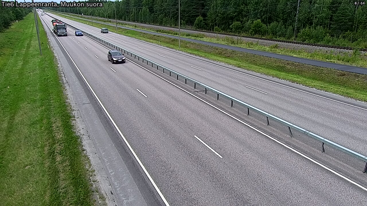 Weather Camera Image Road 6 Lappeenranta, Muukko straight, Lappeenranta, Etelä-Karjala