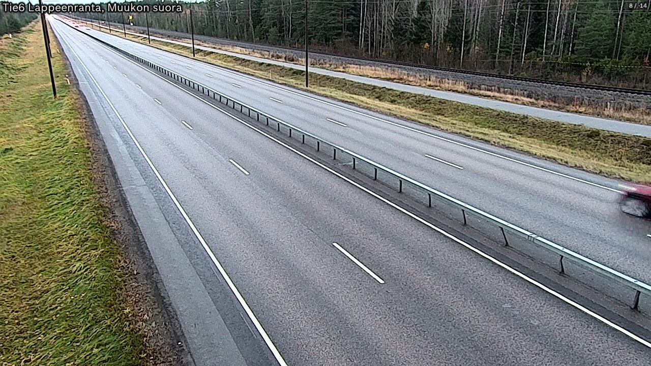 Weather Camera Image Road 6 Lappeenranta, Muukko straight, Lappeenranta, Etelä-Karjala
