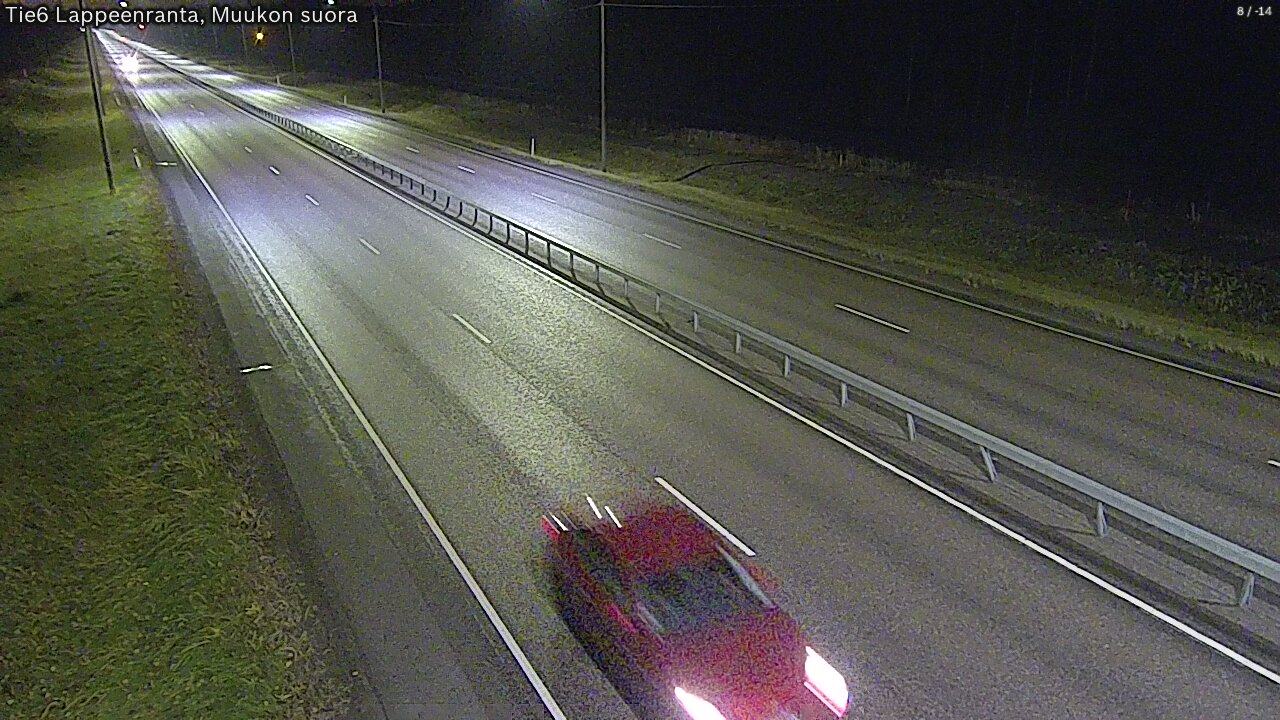 Weather Camera Image Road 6 Lappeenranta, Muukko straight, Lappeenranta, Etelä-Karjala