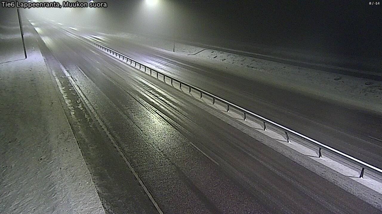 Weather Camera Image Road 6 Lappeenranta, Muukko straight, Lappeenranta, Etelä-Karjala