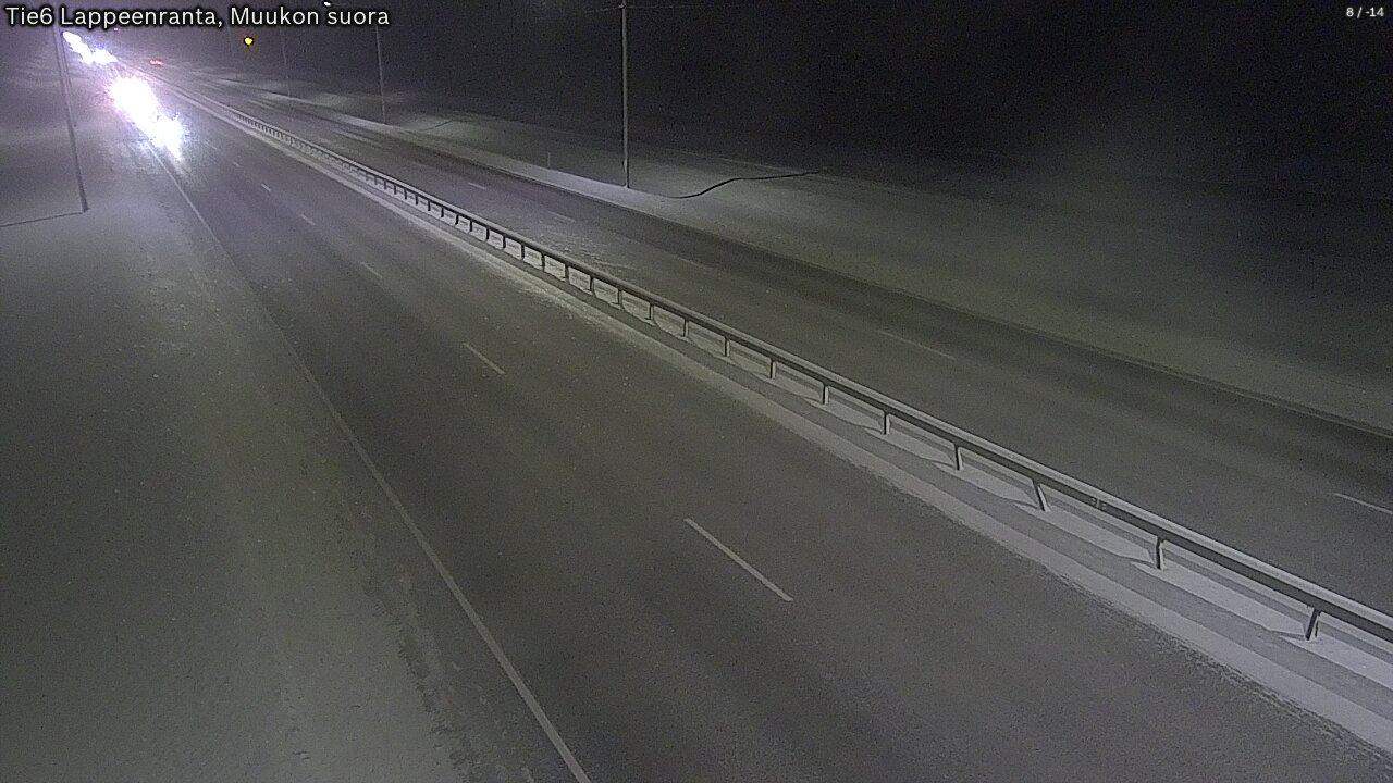 Weather Camera Image Road 6 Lappeenranta, Muukko straight, Lappeenranta, Etelä-Karjala