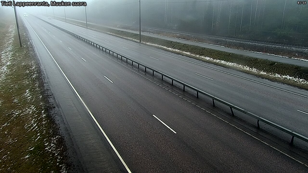 Weather Camera Image Road 6 Lappeenranta, Muukko straight, Lappeenranta, Etelä-Karjala