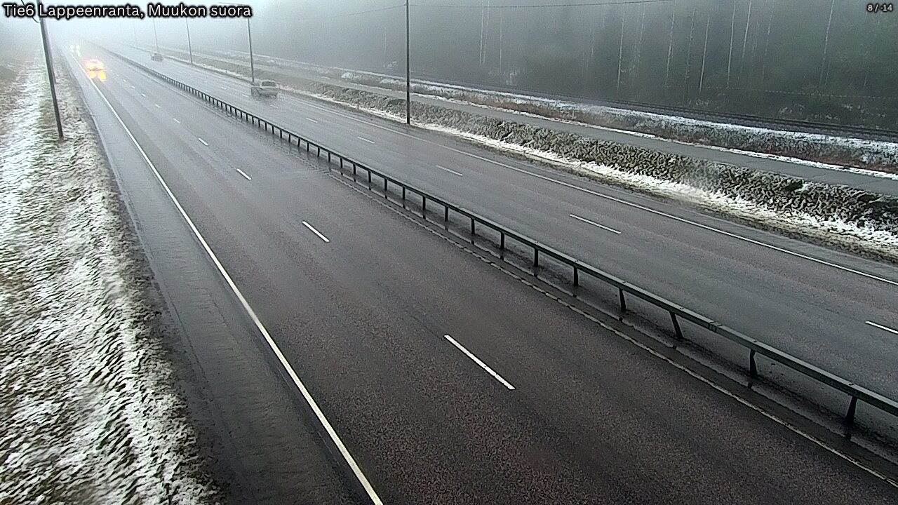 Weather Camera Image Road 6 Lappeenranta, Muukko straight, Lappeenranta, Etelä-Karjala