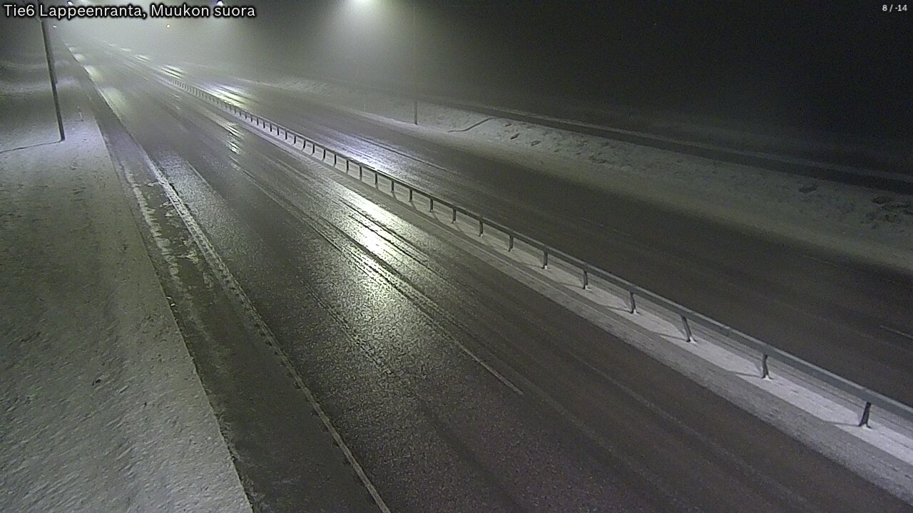 Weather Camera Image Road 6 Lappeenranta, Muukko straight, Lappeenranta, Etelä-Karjala