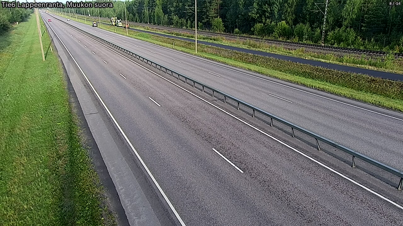 Weather Camera Image Road 6 Lappeenranta, Muukko straight, Lappeenranta, Etelä-Karjala