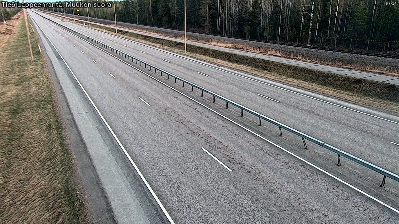 Weather Camera Image Road 6 Lappeenranta, Muukko straight, Lappeenranta, Etelä-Karjala