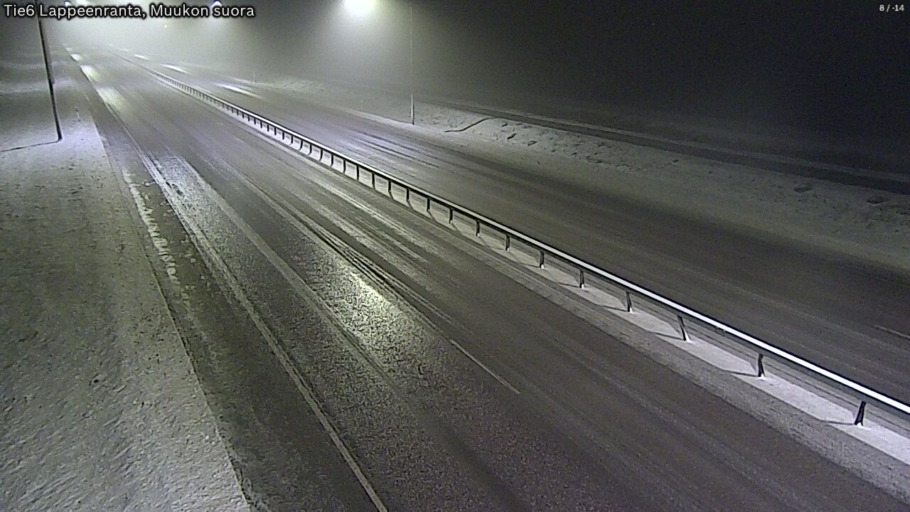 Weather Camera Image Road 6 Lappeenranta, Muukko straight, Lappeenranta, Etelä-Karjala