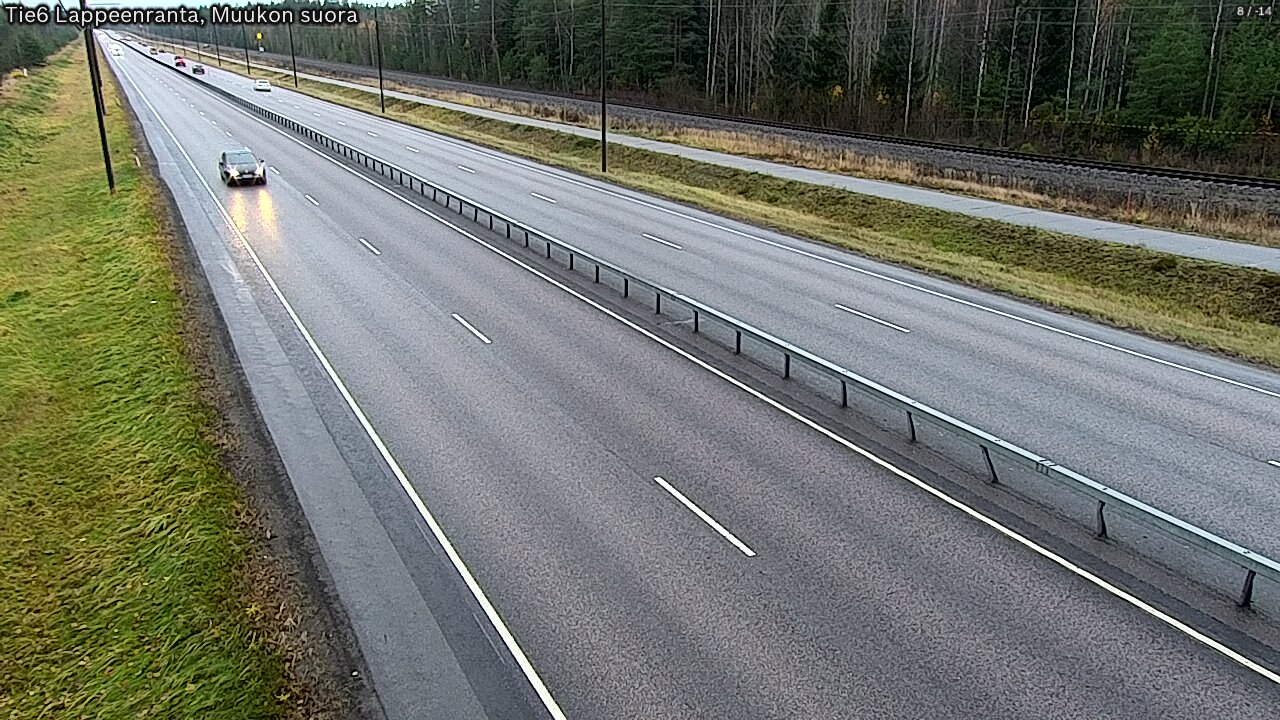 Weather Camera Image Road 6 Lappeenranta, Muukko straight, Lappeenranta, Etelä-Karjala