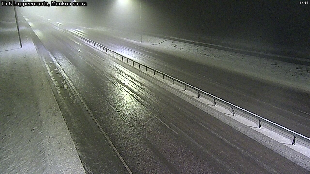 Weather Camera Image Road 6 Lappeenranta, Muukko straight, Lappeenranta, Etelä-Karjala