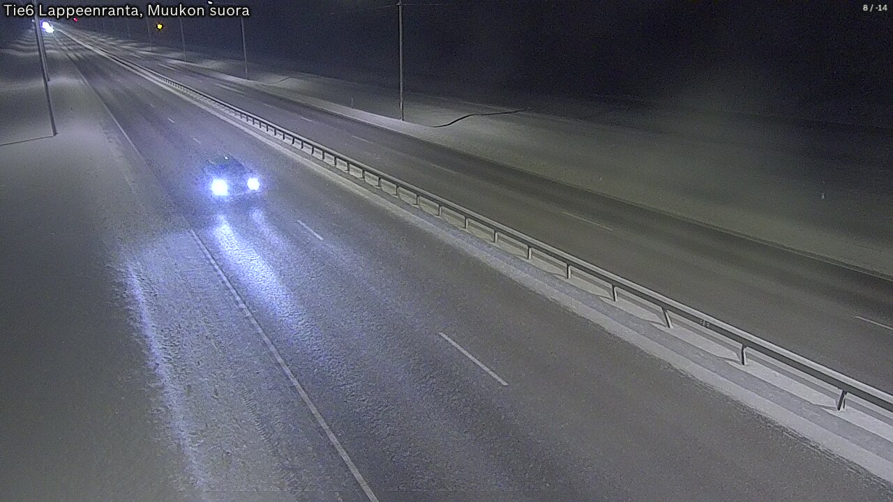 Weather Camera Image Road 6 Lappeenranta, Muukko straight, Lappeenranta, Etelä-Karjala