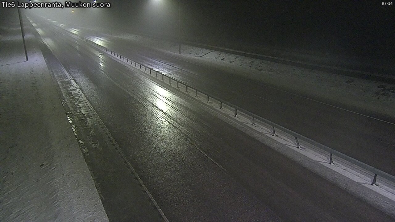 Weather Camera Image Road 6 Lappeenranta, Muukko straight, Lappeenranta, Etelä-Karjala