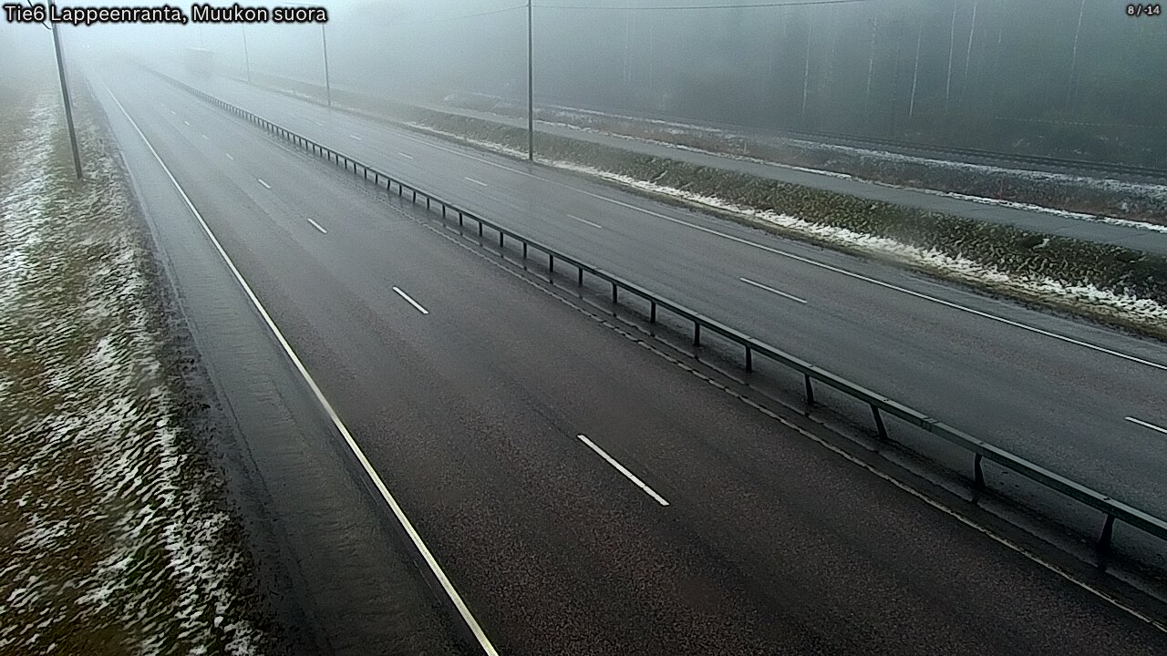 Weather Camera Image Road 6 Lappeenranta, Muukko straight, Lappeenranta, Etelä-Karjala