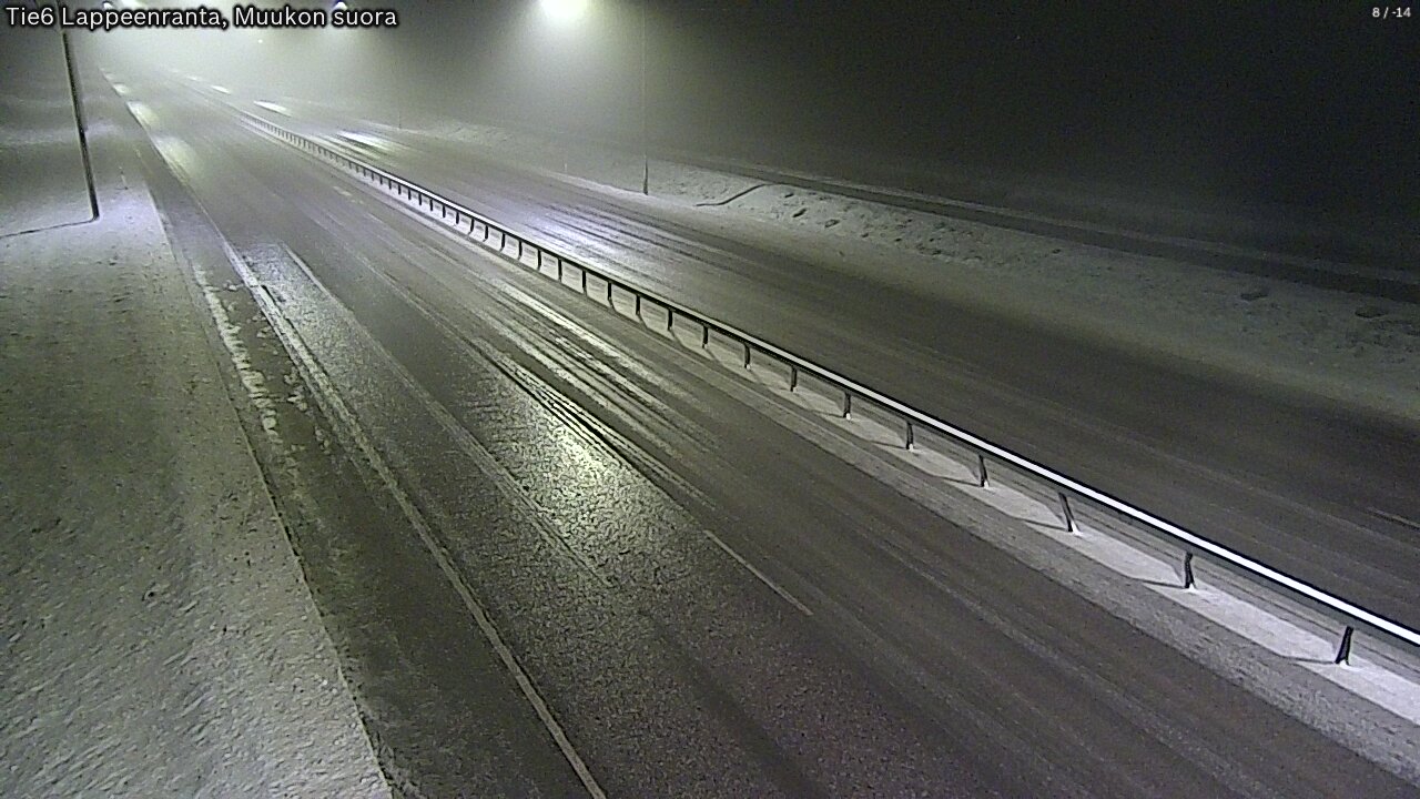 Weather Camera Image Road 6 Lappeenranta, Muukko straight, Lappeenranta, Etelä-Karjala