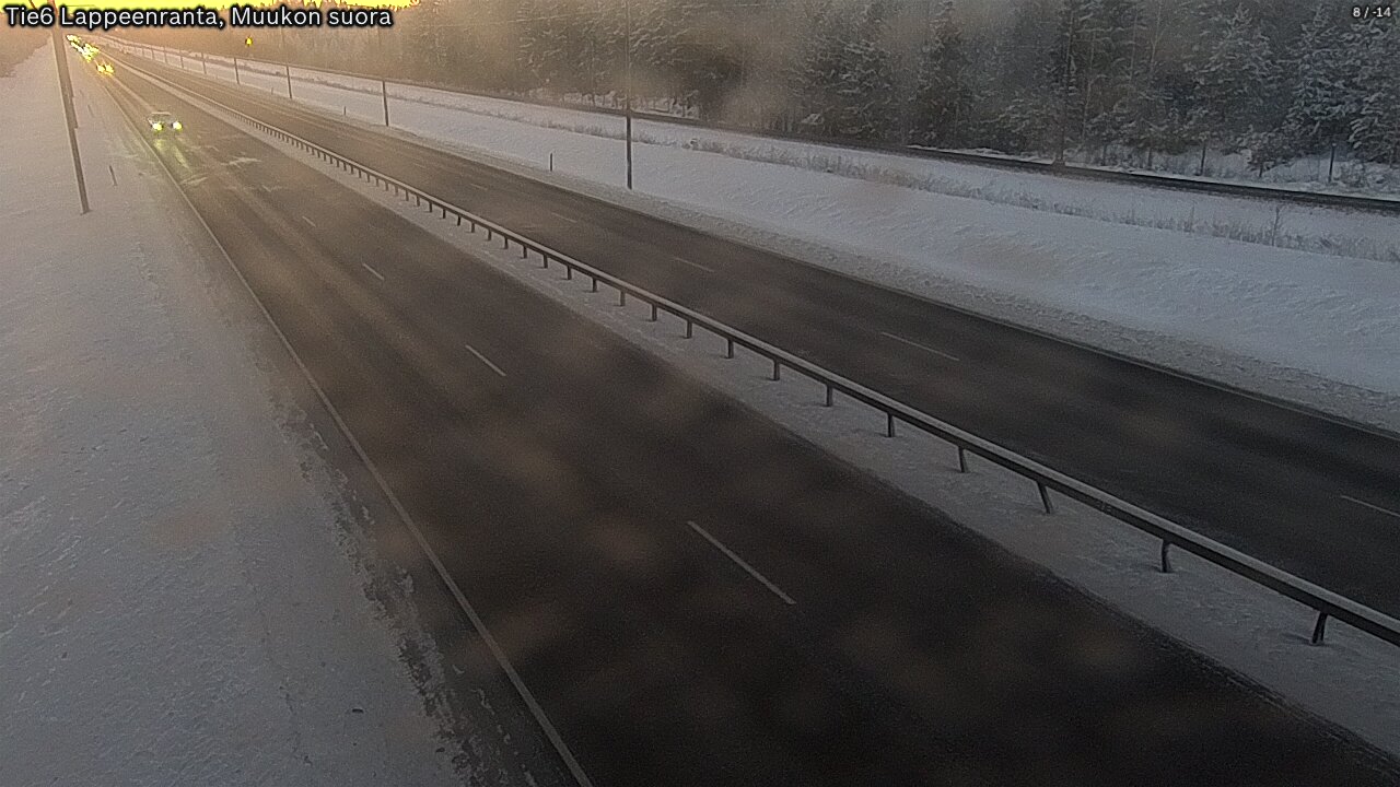 Weather Camera Image Tie 6 Villmanstrand, Muukko rakan, Lappeenranta, Etelä-Karjala