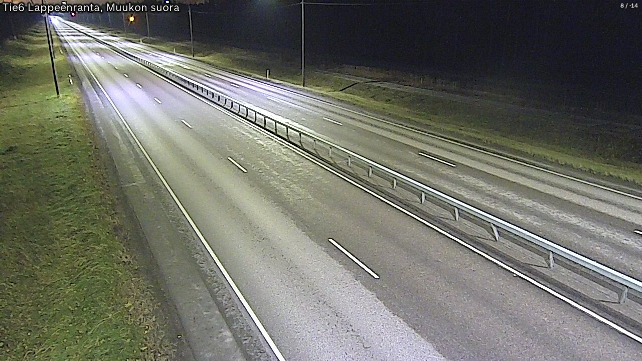 Weather Camera Image Road 6 Lappeenranta, Muukko straight, Lappeenranta, Etelä-Karjala