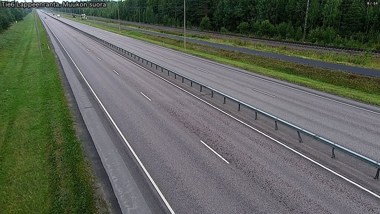 Weather Camera Image Road 6 Lappeenranta, Muukko straight, Lappeenranta, Etelä-Karjala